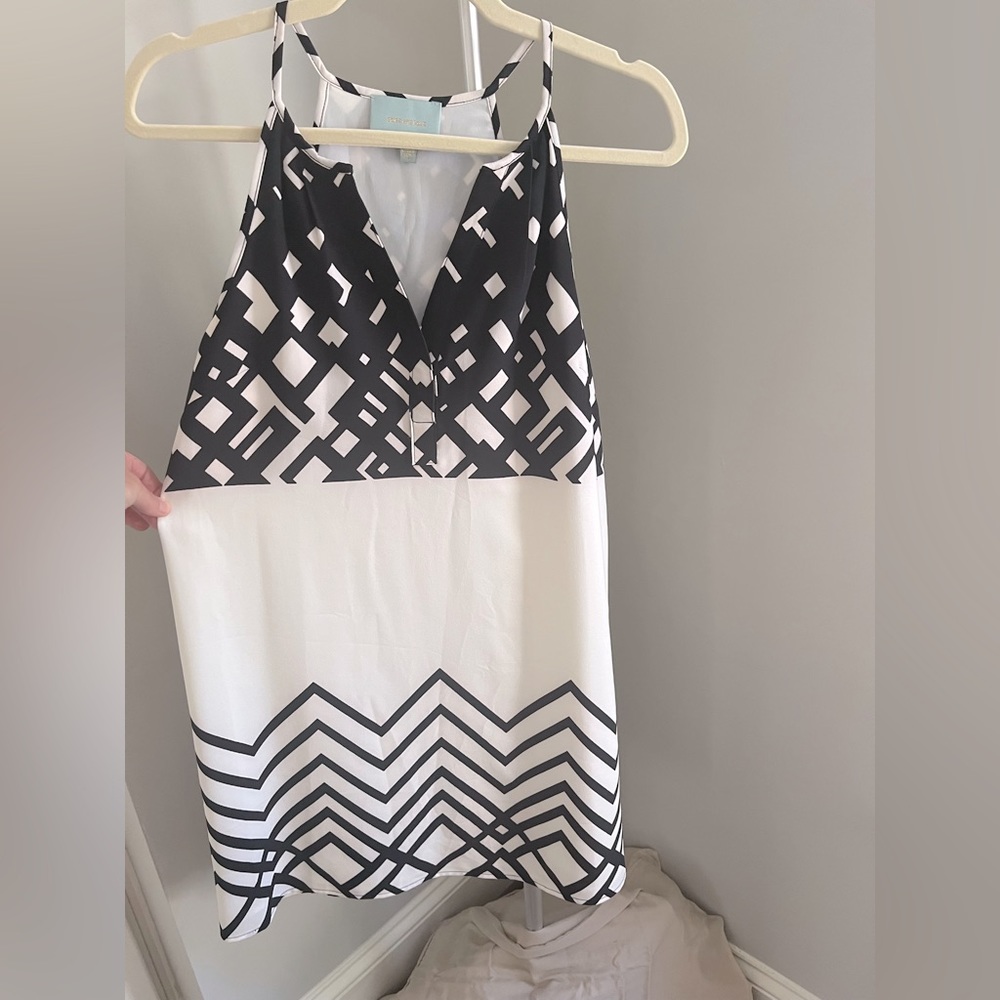 Black and white casual dress